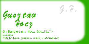 gusztav hocz business card